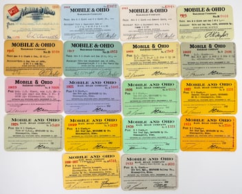 Mobile & Ohio Railroad Co. Passes (18) [198932]