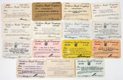 Southern Pacific Railroad Co. Passes (15) [198923]