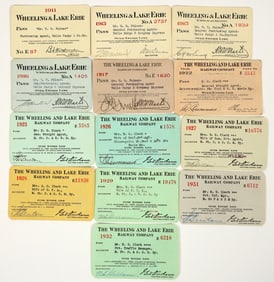 Wheeling & Lake Erie Railroad Passes (13) [198976]