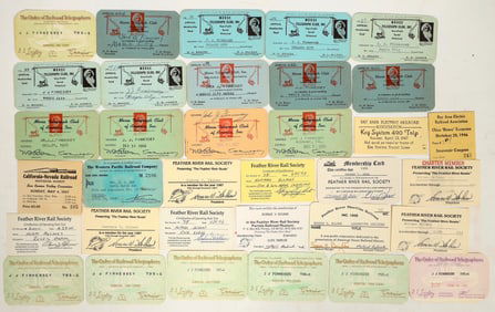 Railroad Club Membership Cards (34) [197428]