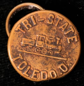 Tri-State Railroad Button  c19th [179246]