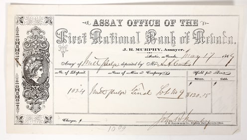 Assay Document John R. Murphy Austin, Nevada 1867 [194262]