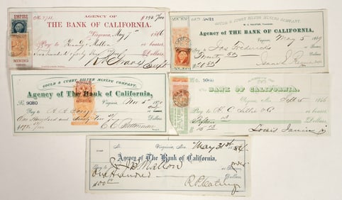 Virginia City, Nevada Mining Checks to Merchants [199778]