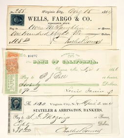 Gould & Curry Mining Co. Checks Drawn on 3 Different Banks [199043]
