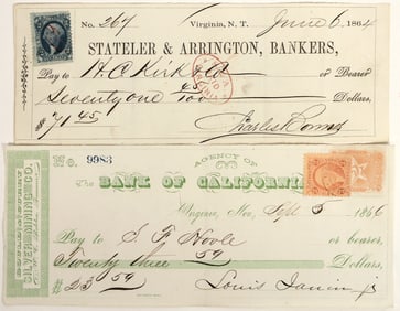 Virginia City, Nevada Checks Issued to Druggists [198897]