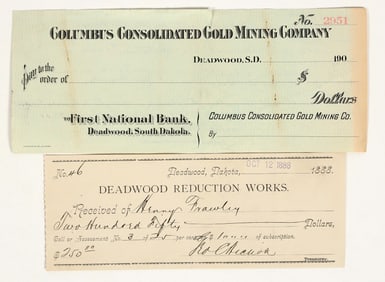 Rare Deadwood Mining Check Pair [199176]