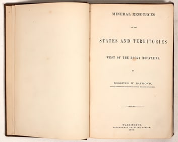 Western U.S. Mineral Mining Reference Book: Raymond 1869 [191594]