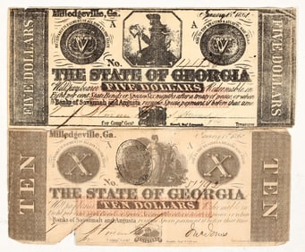 State of Georgia Bank Notes (2) [198560]