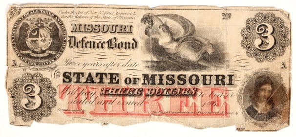 Missouri Defense Bond Three Dollar Note [198561]