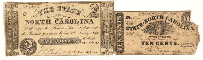 North Carolina Bank Notes (2) [198559]