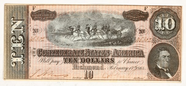 Confederate States of America Ten Dollar Note [198551]