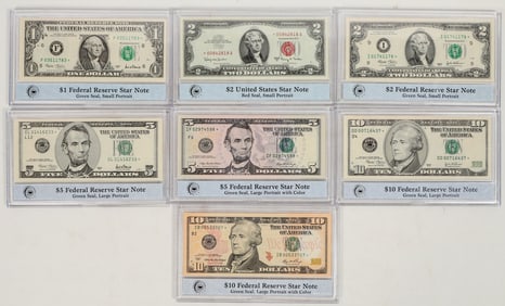U. S. Currency Star Note Collection (7) [198769]