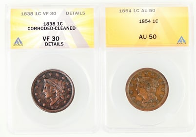 Large Cents: 1838 & 1854 [198859]