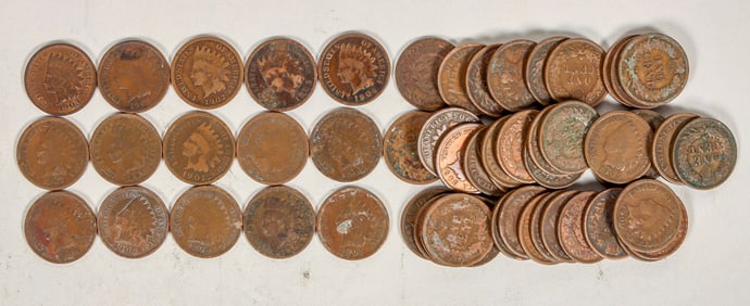 Indian Head Cents 1900-1908 (83) [198541]