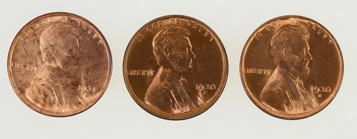 Lincoln Cents 1930s BU (3) [198850]