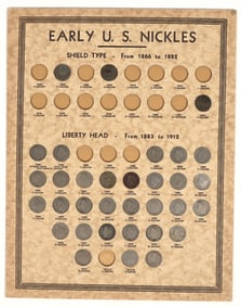 Early U. S. Nickels Lincoln Printing Card  [198565]