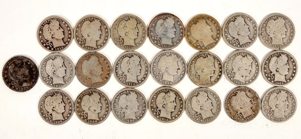 Barber Quarter Collection (22) [198507]