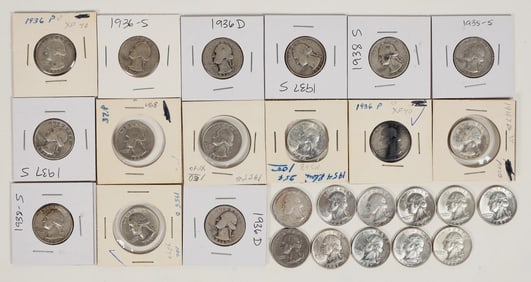 Silver Washington Quarters (26) [198293]
