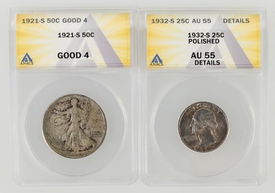 Washington Quarter/Walking Liberty Half (2 coins) [198726]