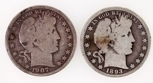 Barber Halves with Large Cent Reverses (2) [199809]