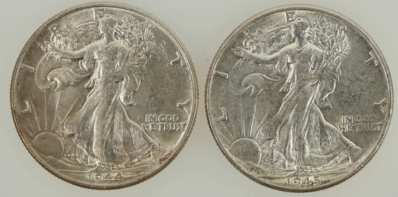Walking Liberty Half Dollars UNC (2) [198622]