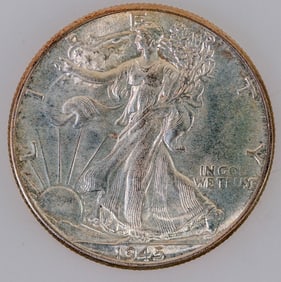 Choice BU 1945 Walking Liberty Half Dollar [199808]