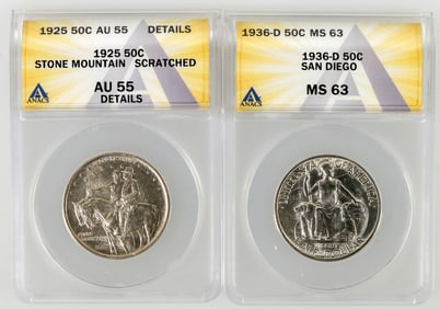 Stone Mountain/San Diego Commemorative Half Dollars (2) [199191]