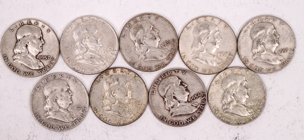 Franklin Half Dollar Collection (9) [199253]