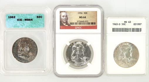Franklin Half Dollars (3) [198860]