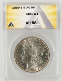 Morgan Dollar 1889-S AU 58 [199195]
