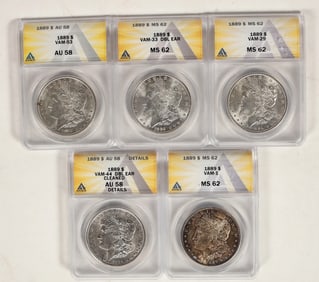 1889 Morgan Dollar Die Varieties (5) [199063]