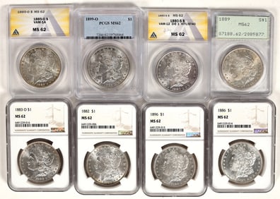 Morgan Dollars MS 62 (8) [199065]