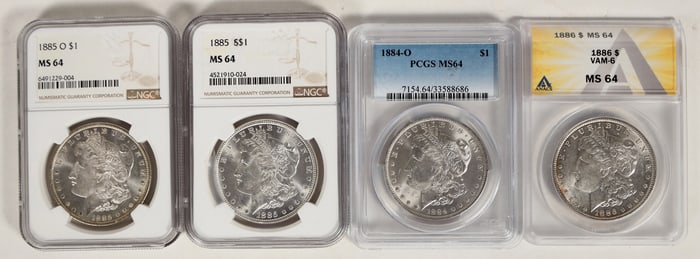 Morgan Dollars MS 64 (4) [199059]