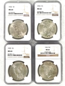 Peace Dollars MS 64 (4) [199066]