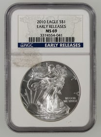 U.S. Silver Eagle 2010 Early Release MS 69 [198856]