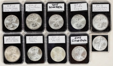 U. S. Silver Eagles 2015 (10) [198778]