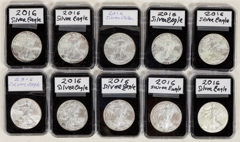 U.S. Silver Eagles 2016 (10) [198777]
