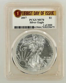 First Day of Issue 2017 Silver Eagle MS70 [198617]