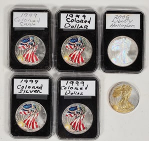 U. S. Silver Eagles Colorized (6) [198627]