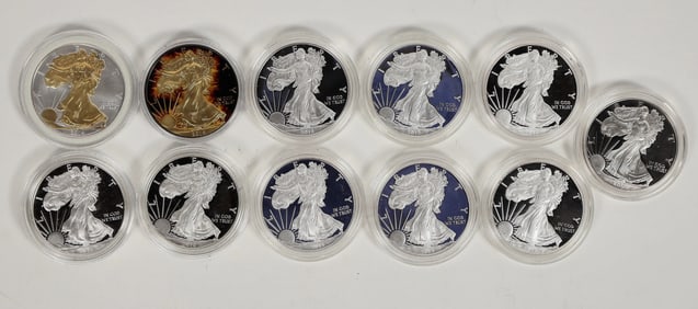 U.S. Proof Silver Eagle Dollars (11) [198718]