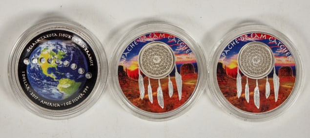 Native American Mint Silver Rounds (3) [198758]