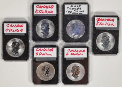 Canada 2015 Five Dollar Silver Coins (6) [198761]