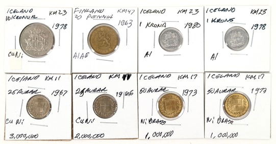 Coins of Iceland/Finland (8) [191131]