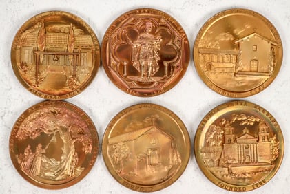 Medallic Arts California Mission Medals (6) [199566]
