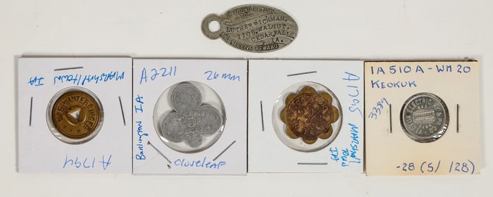 Iowa Tokens/Medals, International Music Professor, Grab Bag of 5 [197653]
