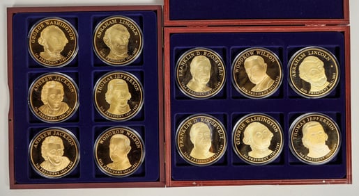 Presidential Gold Plated Medals (12) [199503]