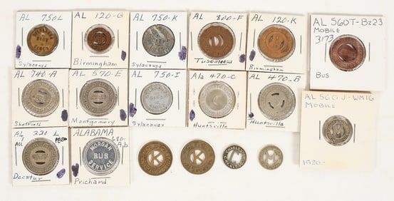 Alabama Transportation Token Collection (15) [198798]