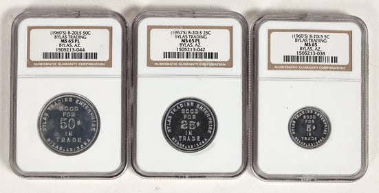 Bylas Trading Enterprise Tokens MS 65 (3) [199055]