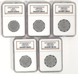 Idle Hour Billiard Hall Tokens (5) [197161]