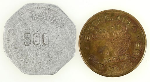 Pair of Arizona Trade Tokens c. 1910 [198408]
